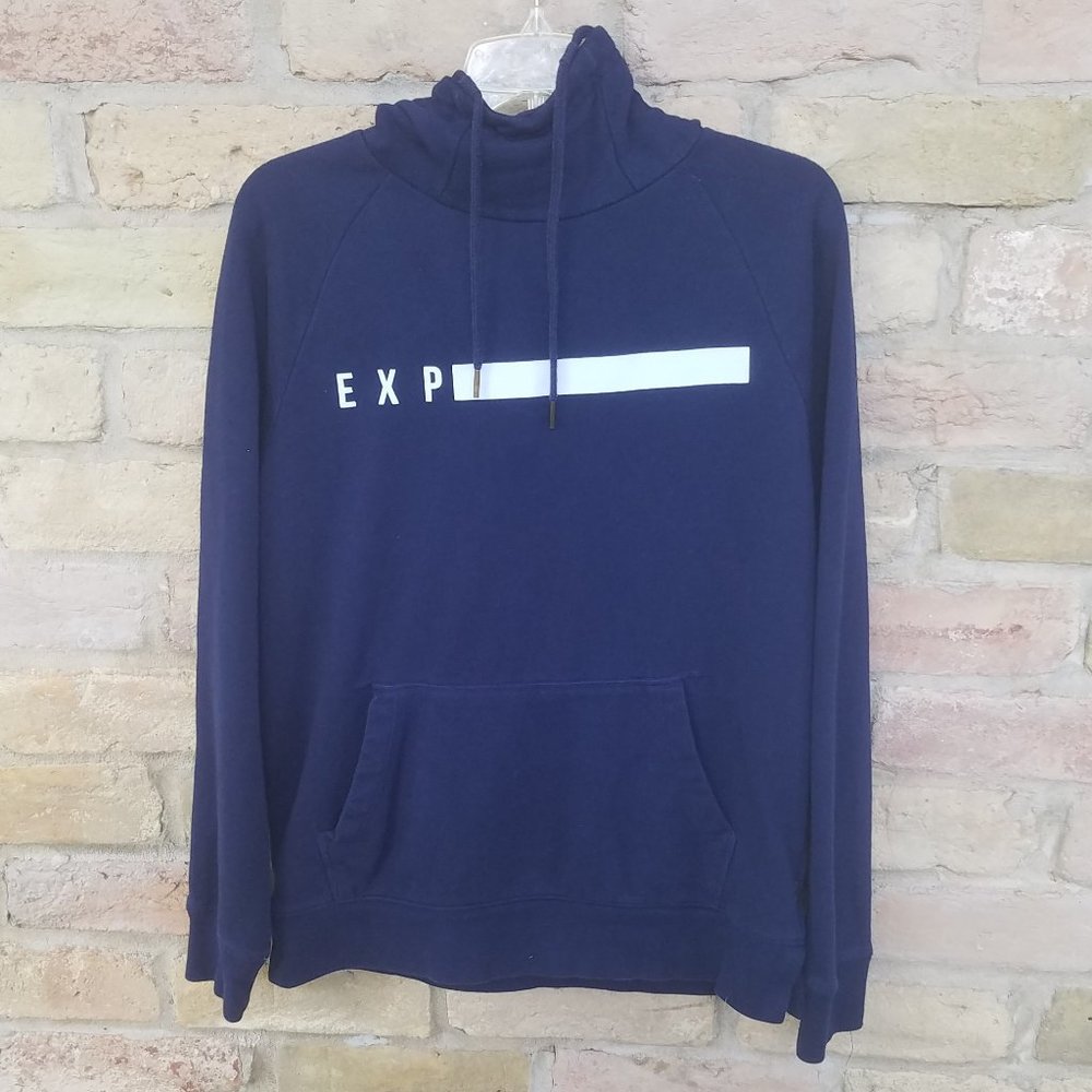 Express Navy Blue EXP Medium Sweatshirt Hoodie